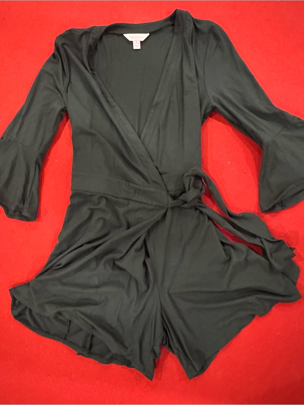 Lilly Pulitzer Black Wrap Romper